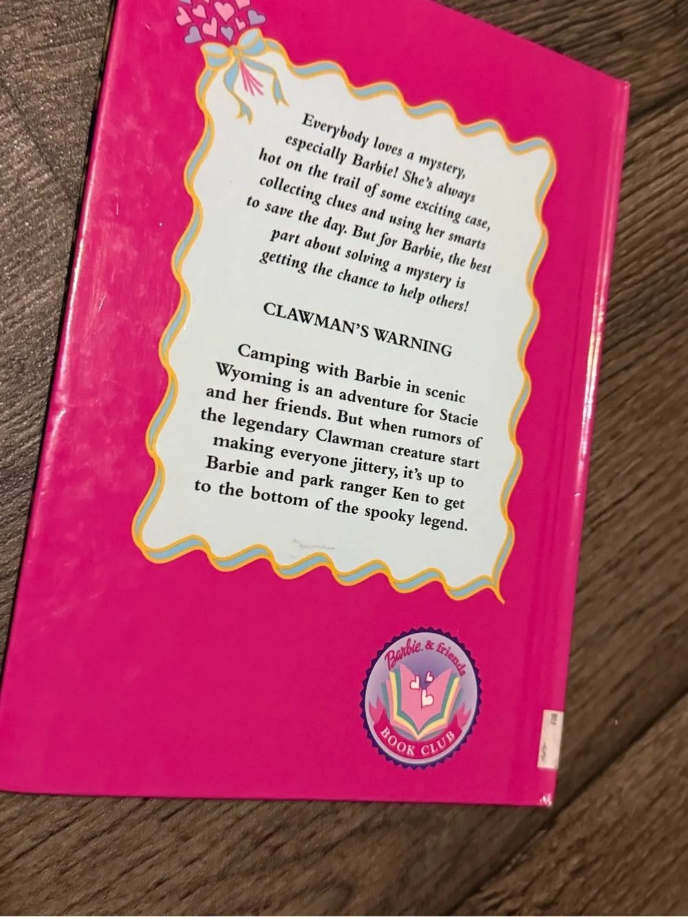 Vintage 90s Barbie & Friends Book Club Hardcover Books Lot of 2